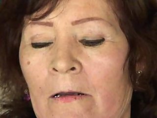 Pounded granny gets facial