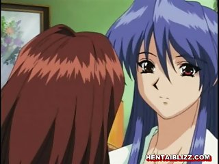 Hentai coed gets fingered her ass