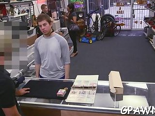 Naughty dude fucked in the shop
