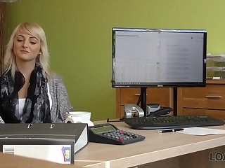 LOAN4K. Blonde miss passes the most pleasurable casting in her life