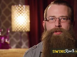 Swinger couples fuck hard in the Red Orgy Room. New episodes of american open swing house.
