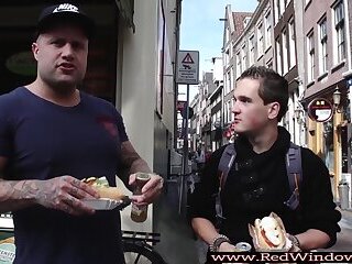 Amsterdam whore gets deepthroated by tourist