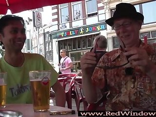 Real holland whore gets cumsprayed by tourist