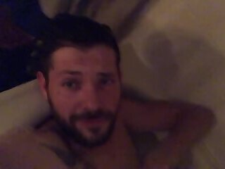 Brunette tinder date has sex on bath tub