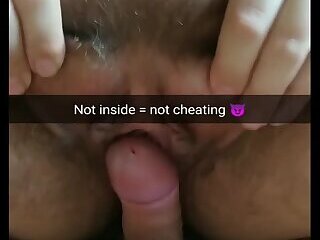 its not cheating he just rub my vagina and a his rod ug