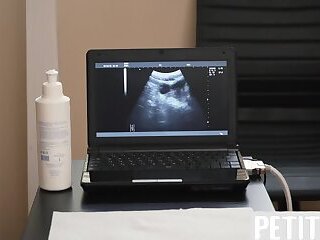 Tiny twink assfingered on ultra sound by doctor in infirmary