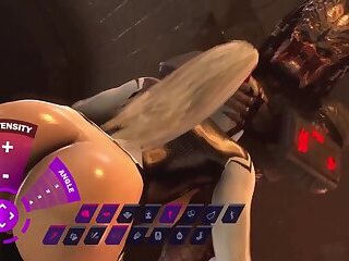 3D Animation Horror Sex Where Monster Fucks Blonde And Cum Inside Anal, In Mouth And On Face - Girl