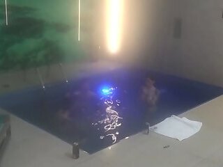 Threesome with friends in the motel pool Part 2